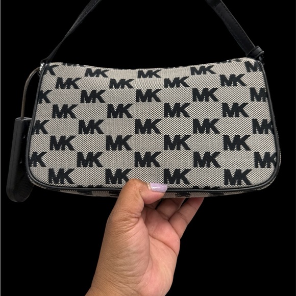 Michael Kors Monogram Black and Gray Shoulder Bag - Picture 1 of 2